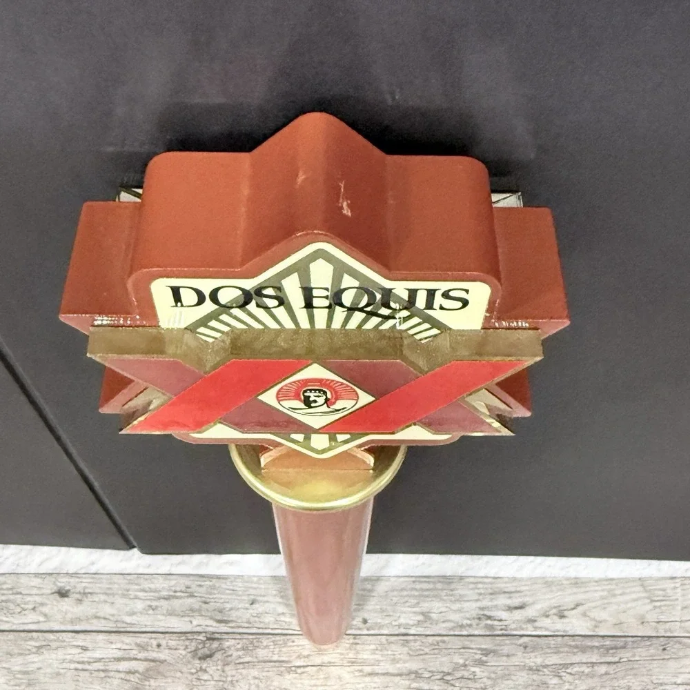 Dos Equis XX Amber Lager Beer Tap Handle Bar Pub Man Cave Draft Tap Knob